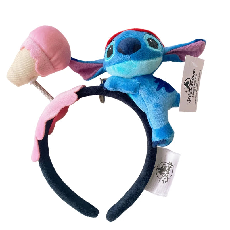 2025 Disney Mickey Mouse Ear Headband Amusement Park Hair Hoop Fish scale sequin mesh Party Headwear Girl Toy Birthday