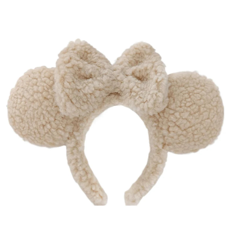 2025 Disney Mickey Mouse Ear Headband Amusement Park Hair Hoop Fish scale sequin mesh Party Headwear Girl Toy Birthday