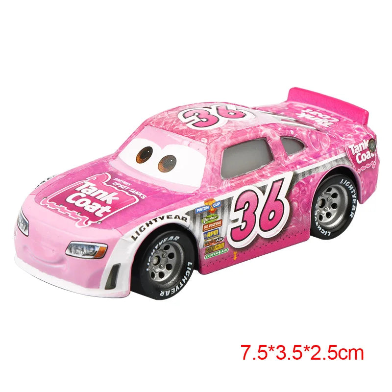 Disney Pixar Cars 3 Toys Lightning Mcqueen Race Div Fritter Miss Frank Collection 1:55 Diecast Metal Alloy Model Car Toy Gifts