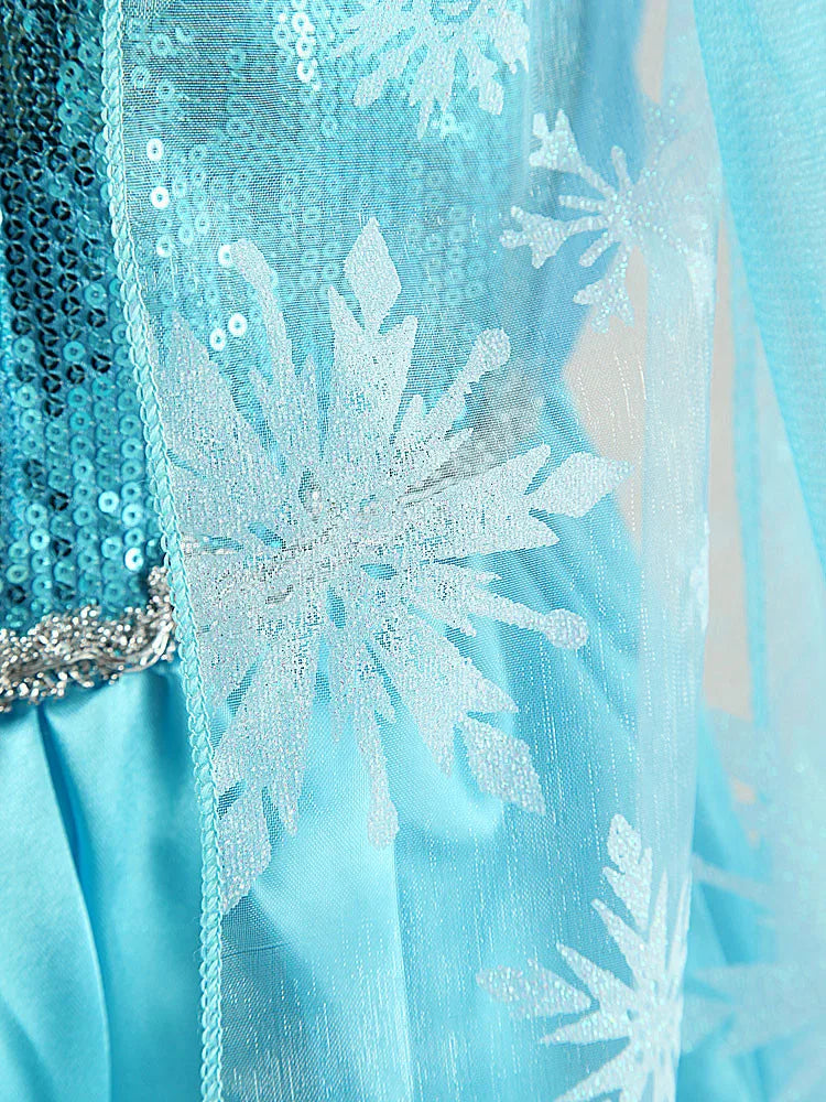 Girls Snow Queen Elsa Kids Costumes for Girl 2025 Carnival Party Prom Gown Robe-Playing Children Clothing Frozen Princess Dress