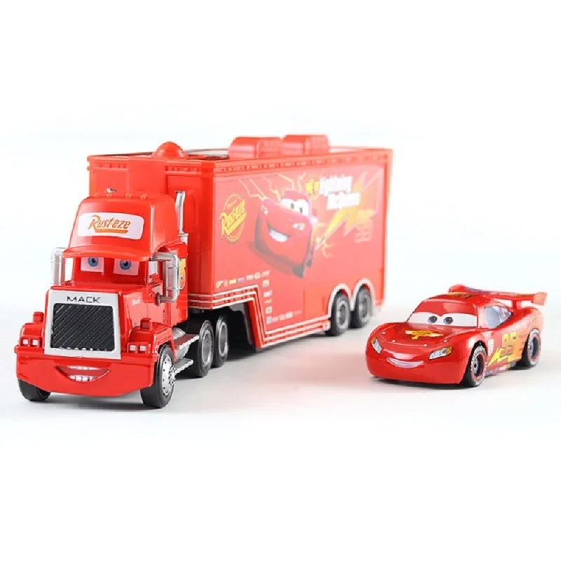 Cars 2 Disney Pixar Racing 3 1 Toy Lightning McQueen Jackson Storm Chick Hicks Mack Truck Collection Die Metal Model kids Gift