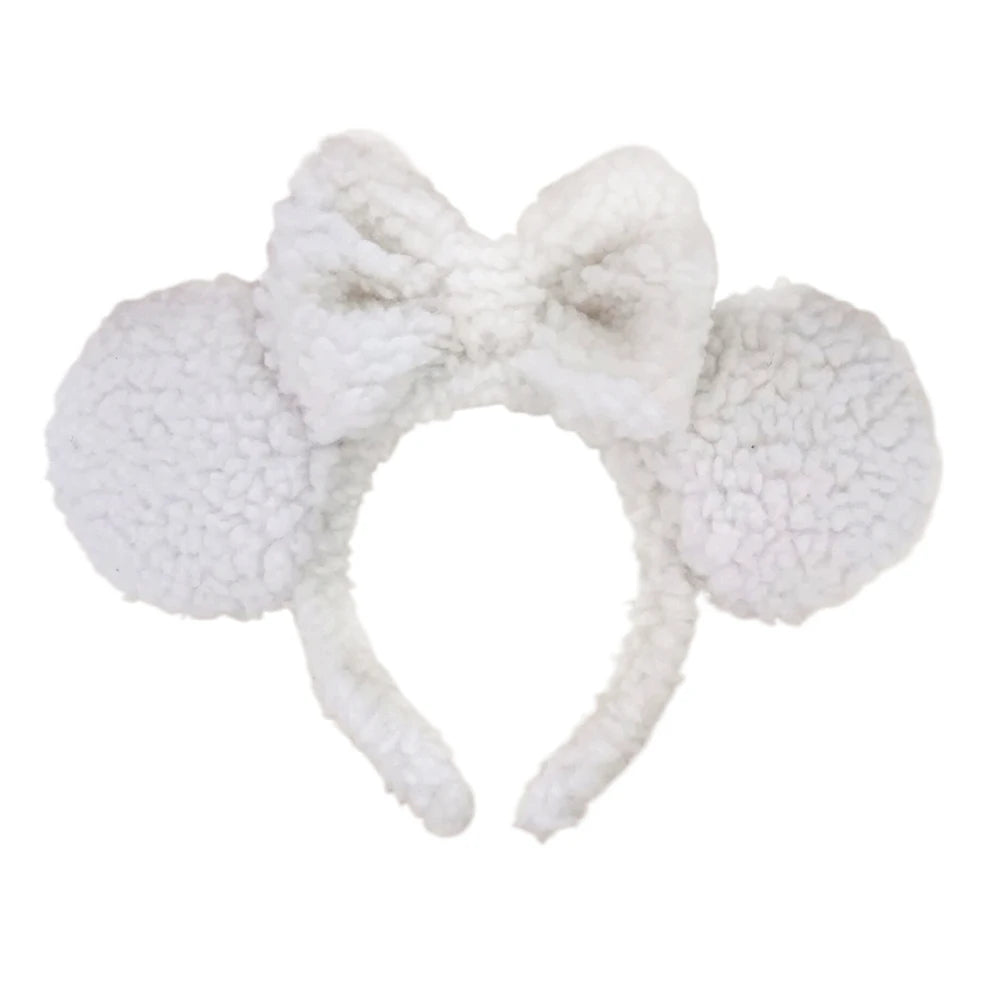 2025 Disney Mickey Mouse Ear Headband Amusement Park Hair Hoop Fish scale sequin mesh Party Headwear Girl Toy Birthday