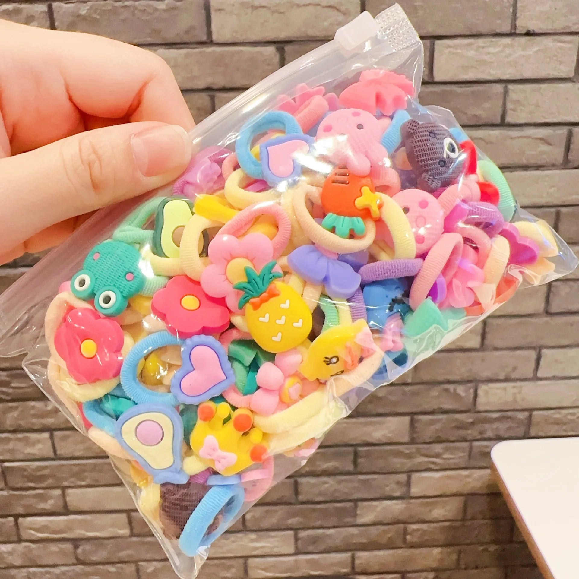 50/40/30pcs Cute Rubber Bands for Children Will Not Harm Hair with Good Elasticity. Girl Baby Headbands and Cute Girls Headdress