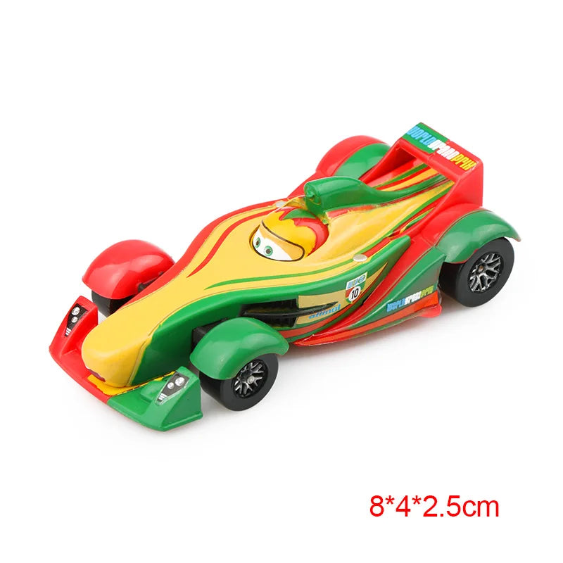Disney Pixar Cars 3 Toys Lightning Mcqueen Race Div Fritter Miss Frank Collection 1:55 Diecast Metal Alloy Model Car Toy Gifts