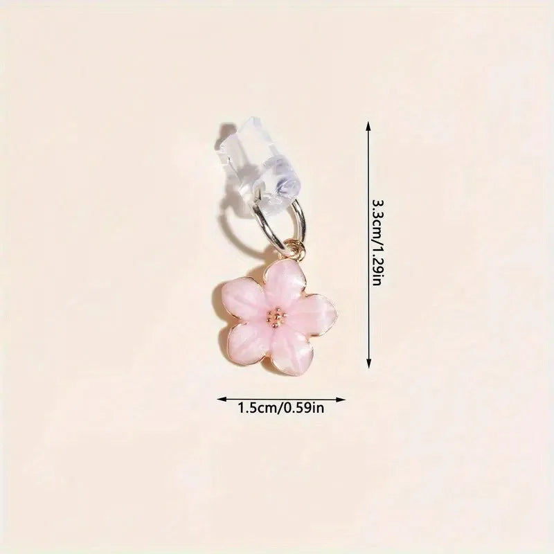 1pcs Simple Flowers Phone Dust plug Accessories Decoration Hanging Pendant for iPhone for Samsung Type-C Charging Port