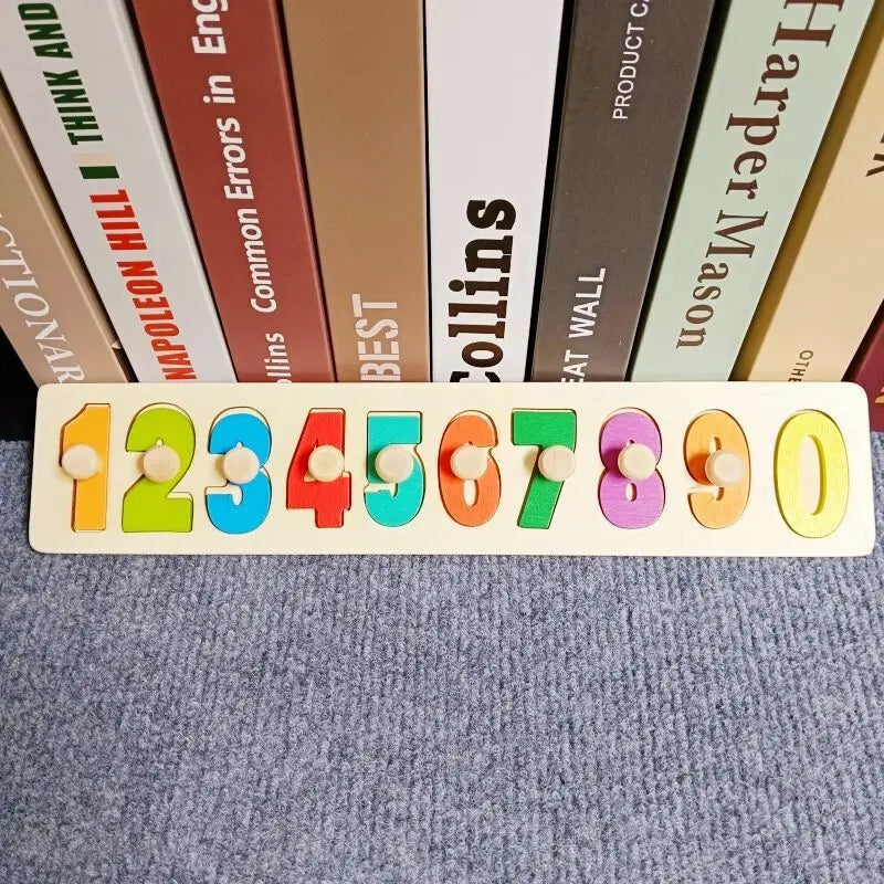 Children Wooden Puzzle Montessori Toys for Baby 1 2 3 Years Old Kids Alphabet Number Shape Matching Early Educational Games Toys