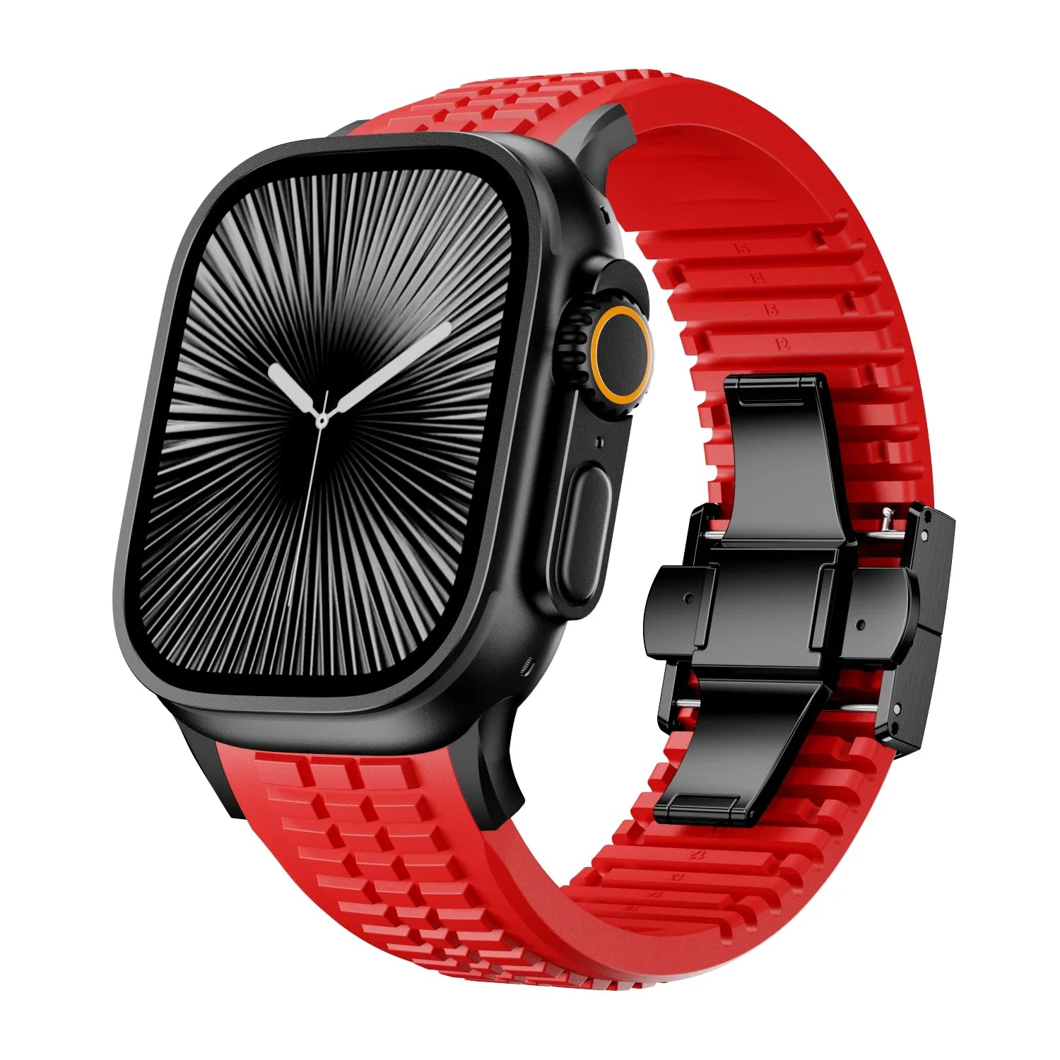 Sport Silicone Band For Apple Watch Ultra 2 Series 10 9 8 7 6 SE 5 4 Luxury Strap For iWatch 44mm 45mm 46mm 49mm Bracelet Correa