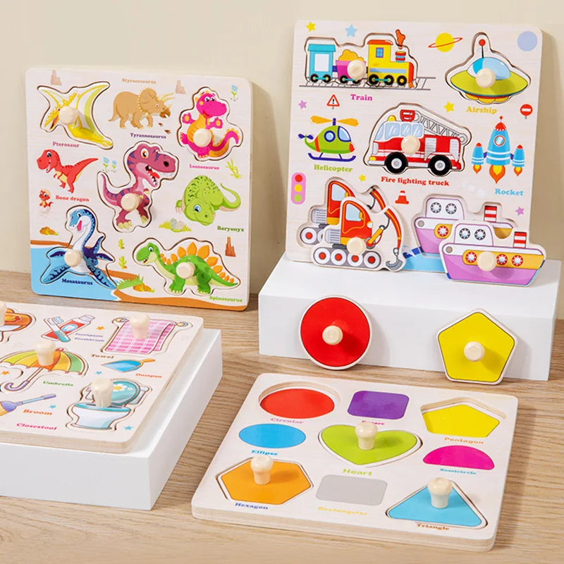 Wooden Puzzles Toys for Kids 3 Year Alphabet Numbers Children Montessori Educational Learning Toys abc Letters Preschool Gift