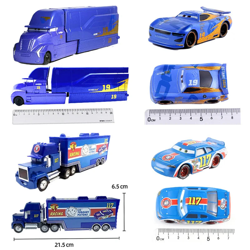 Cars 2 Disney Pixar Racing 3 1 Toy Lightning McQueen Jackson Storm Chick Hicks Mack Truck Collection Die Metal Model kids Gift