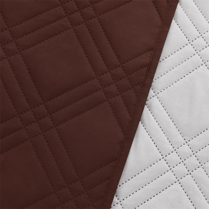 1seater Waterproof Recliner Cover Solid Color Quilted Armchair Slipcover Pet Kids Accent Couch Cushion Living Room Hotel Home