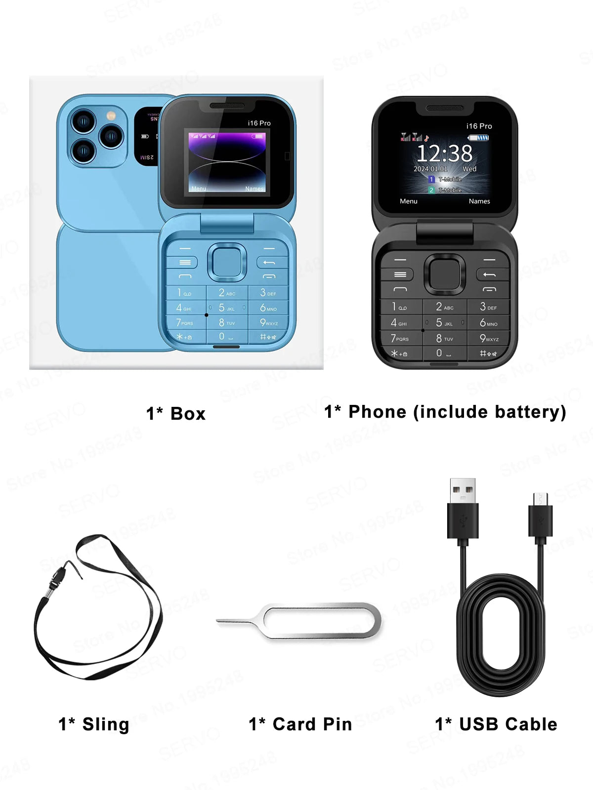 SERVO 2024 New Mini Flip Mobile Phone FM Radio Magic Voice Blacklist Speed Dial Vibration 2SIM Card Small Display Foldable Phone