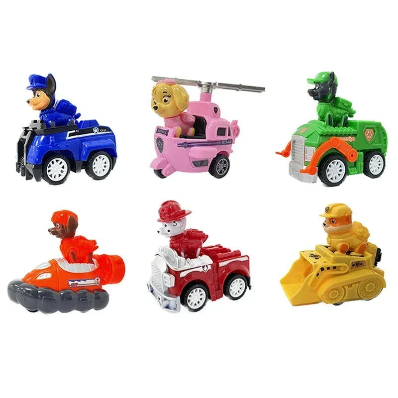 Paw Patrol Toy Set Lookout Vehicle Cute Cartoon Anime Figures Patrol Canine Chase Skye Rebound Bicycle Kids Birthday Gifts