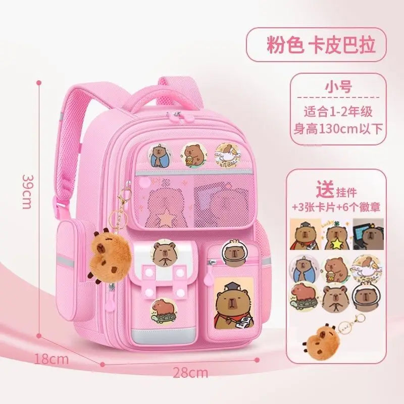Capybara Children School Bags For Boys Girls Kids backpack Primary Orthopedic School Backpack Waterproof Schoolbag Book Bag