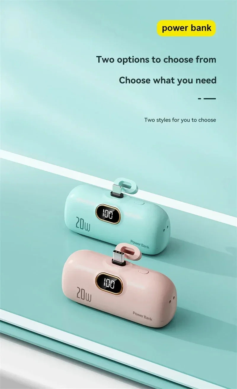Xiaomi 5000mAh Mini Wireless Power Bank Capsule Mobile Power Supply Emergency Fast charging External Battery For IPhone Samsung