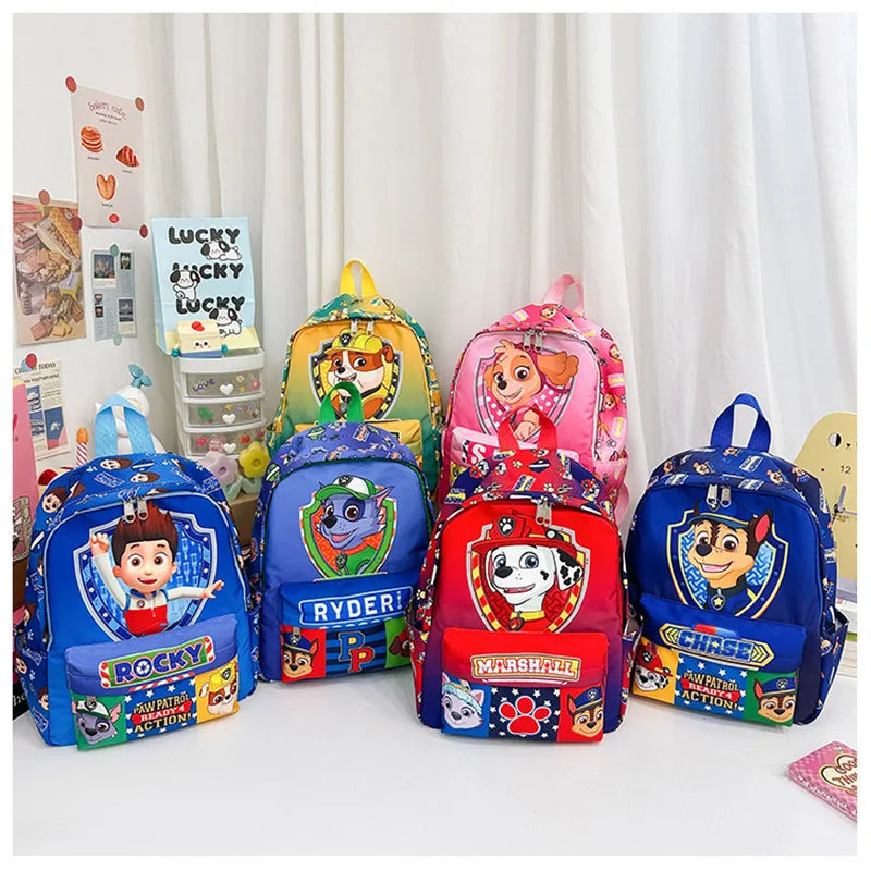 Original PAW Patrol Backpack Schoolbag Skye Chase Anime Figure Boys Girls Puppy Patrol Doll Cute Cartoon for Children Toys Gifts