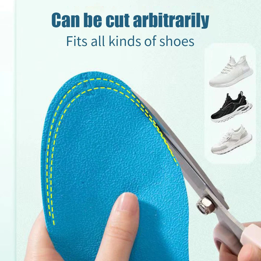 Latex Sport Insoles Soft High Elasticity Shoe Pads Breathable Deodorant Shock Absorption Cushion Arch Support Insole Men Women