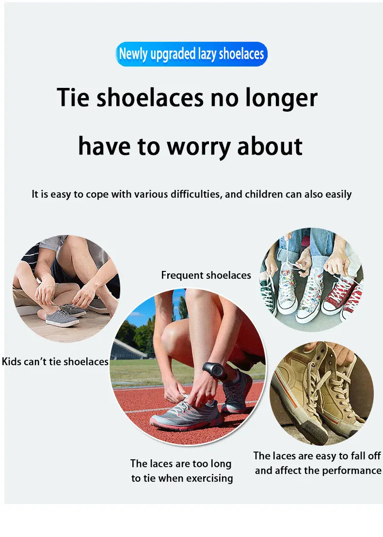 1Pair No Tie Shoe laces Press Lock Shoelaces without ties Elastic Laces Sneaker Kids Adult 8MM Widened Flat Shoelace for Shoes