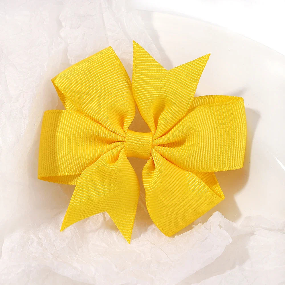20/40Pcs Sweet Random Candy Color Bow Hair Clip Set for Baby Girls Cute Ribbon Hairpin Kids Headwear Kids Hair Accessories Gifts