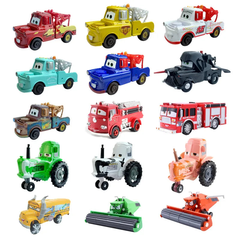 Disney Pixar 2 3 Lighting McQueen Tractor Car Truck Mater Queen 1:55 Metal Die Casting Model Car Children's Toys Christmas Gift