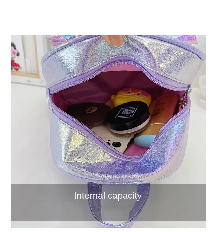 Disney Sequins Frozen Elsa Anna Backpack Fashion Glitter School Book Bag Girls Kawaii PU Leather Travel Backpack Christmas Gifts