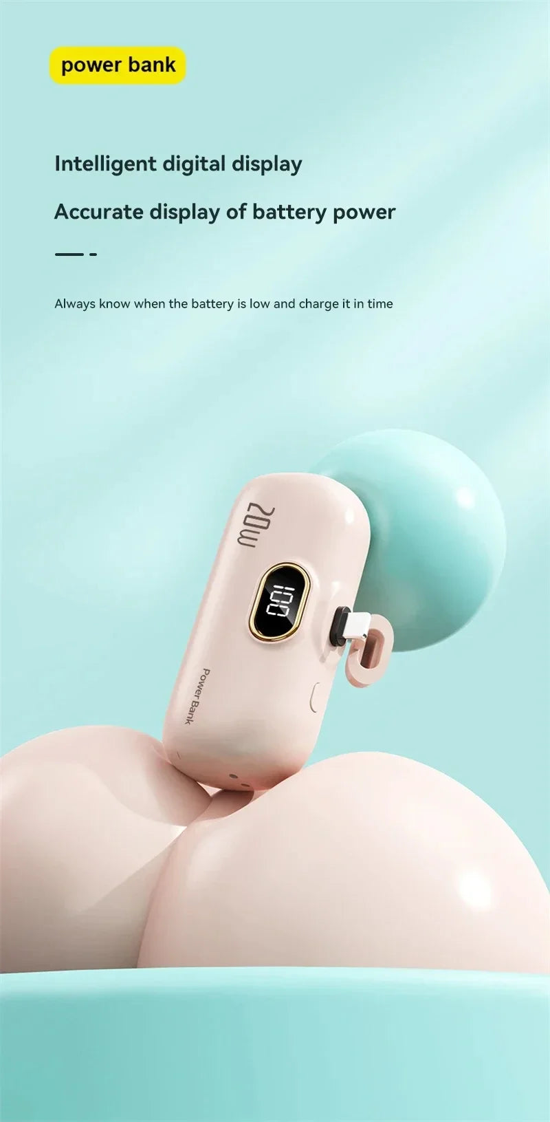 Xiaomi 5000mAh Mini Wireless Power Bank Capsule Mobile Power Supply Emergency Fast charging External Battery For IPhone Samsung