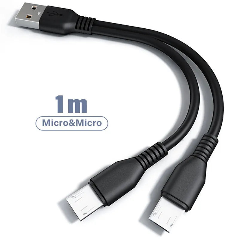 2 in 1 USB Type C Micro USB C Cable Mobile Phone Fast Charging Cable For Huaiwei Samgsung Xiaomi Type C Charge Cord Wire