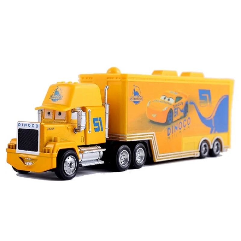 Disney Pixar Cars And Trucks Toy Set The King Cruz Lightning Mcqueen Mike Uncle 1/43 Diecast Model Trucks Toys Gift For Kids
