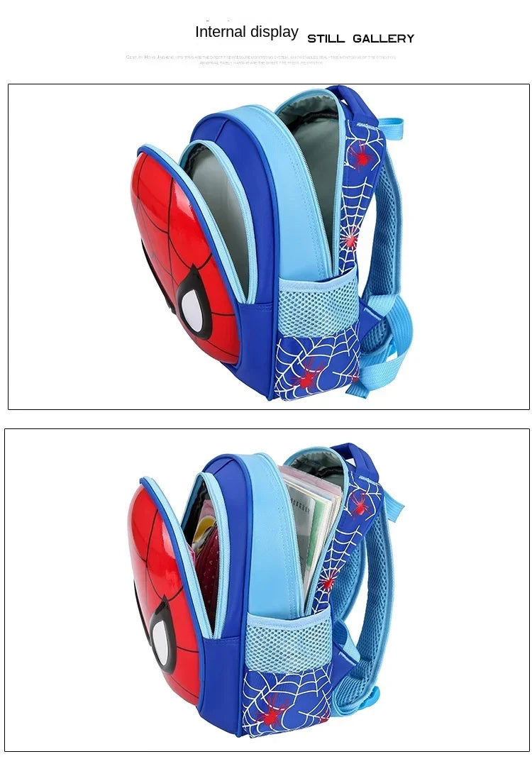 Disney Cartoon Children  Animal Design Backpack Figure Boys 3D Pattern Bag Kindergarten Schoolbag Gift