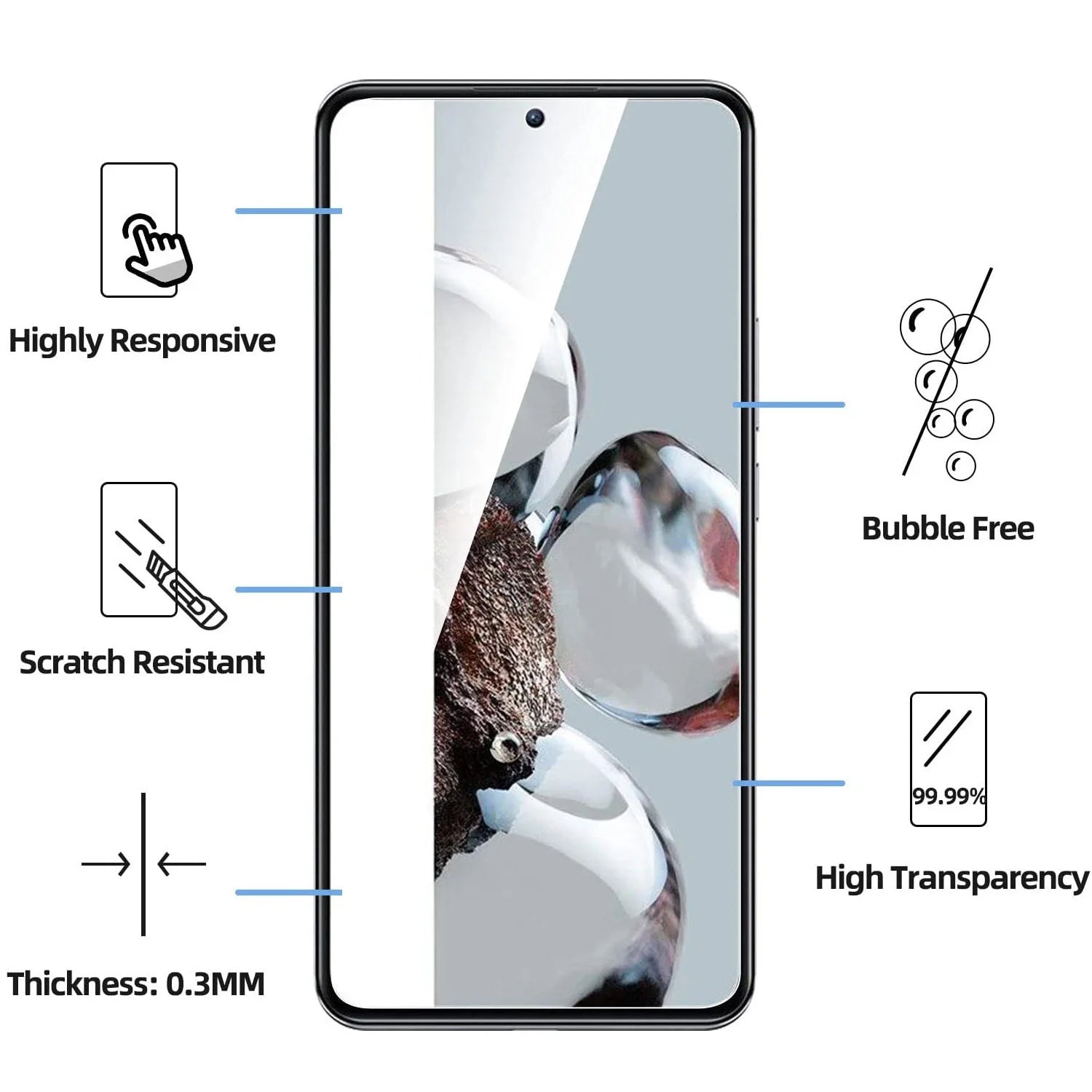 For Xiaomi 12T 11T Pro 12 Lite,HD Tempered Glass, 2/4Pcs Screen Protector 9H