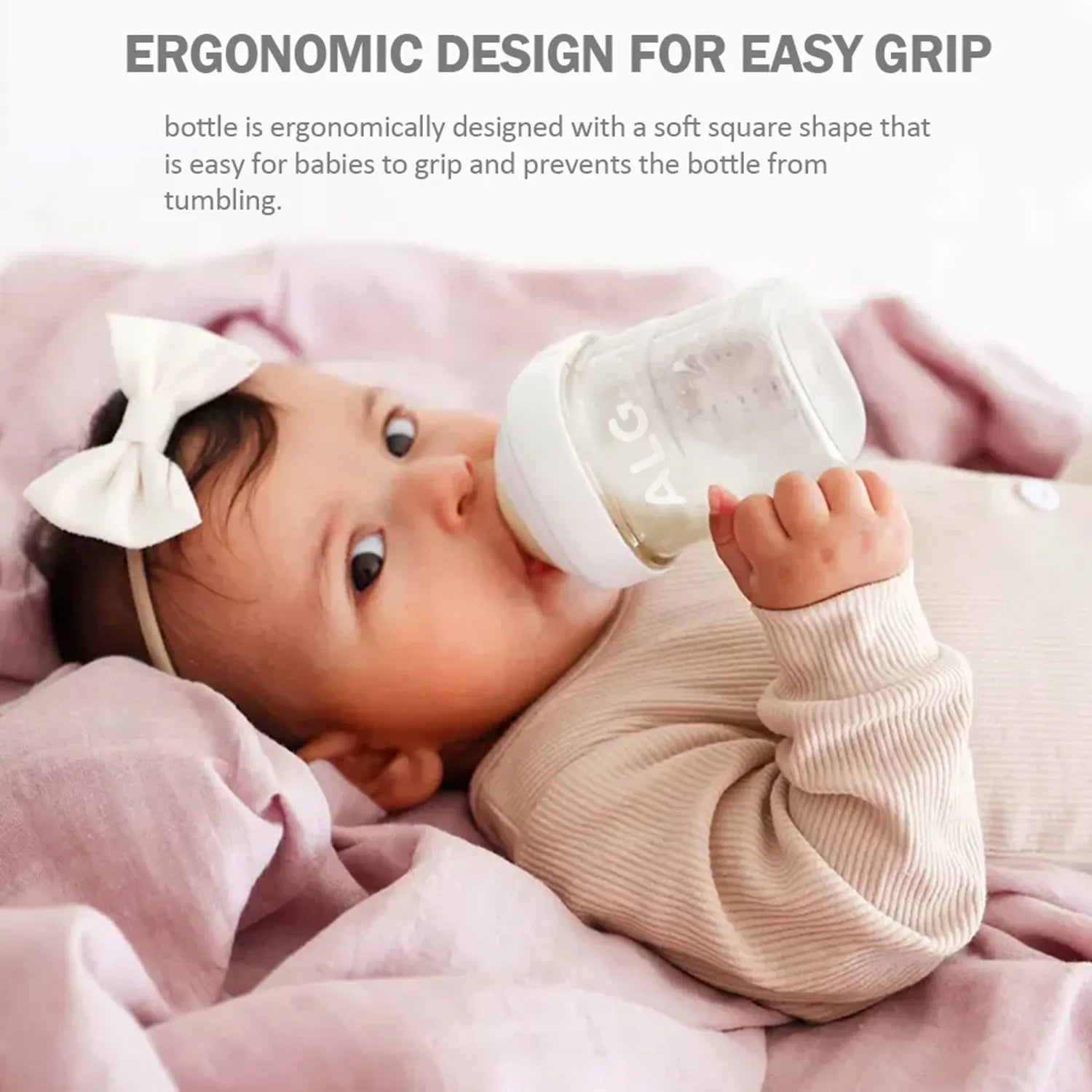 0-3 years old newborn baby anti-fall and anti-colic PP milk bottle, 150ml-240ml children's bottle, three colors optional bottle