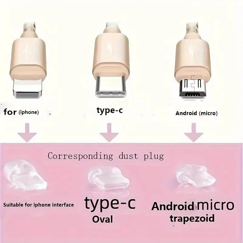 1pcs Simple Flowers Phone Dust plug Accessories Decoration Hanging Pendant for iPhone for Samsung Type-C Charging Port