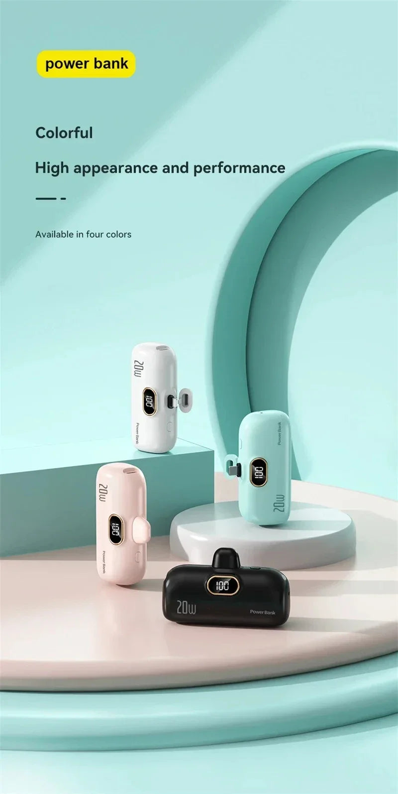 Xiaomi 5000mAh Mini Wireless Power Bank Capsule Mobile Power Supply Emergency Fast charging External Battery For IPhone Samsung