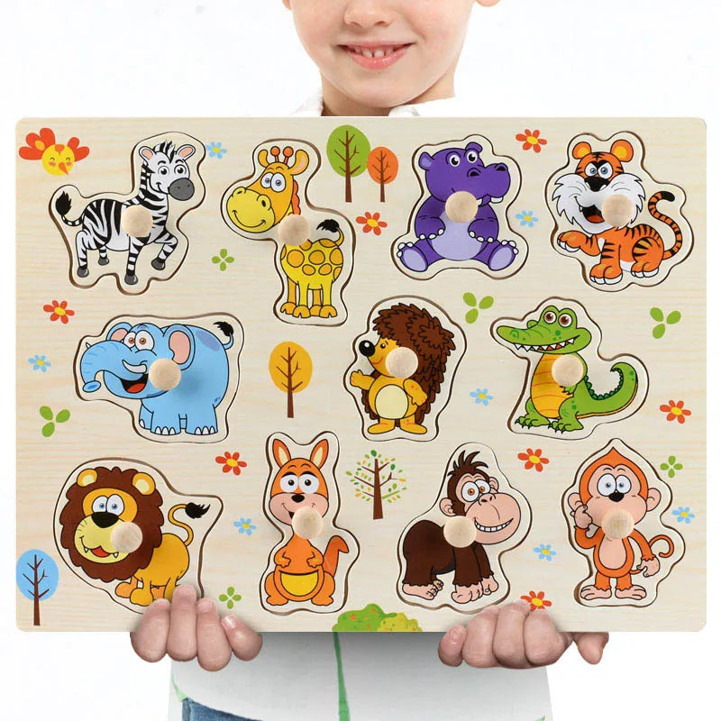 Wooden Puzzles Toys for Kids 3 Year Alphabet Numbers Children Montessori Educational Learning Toys abc Letters Preschool Gift