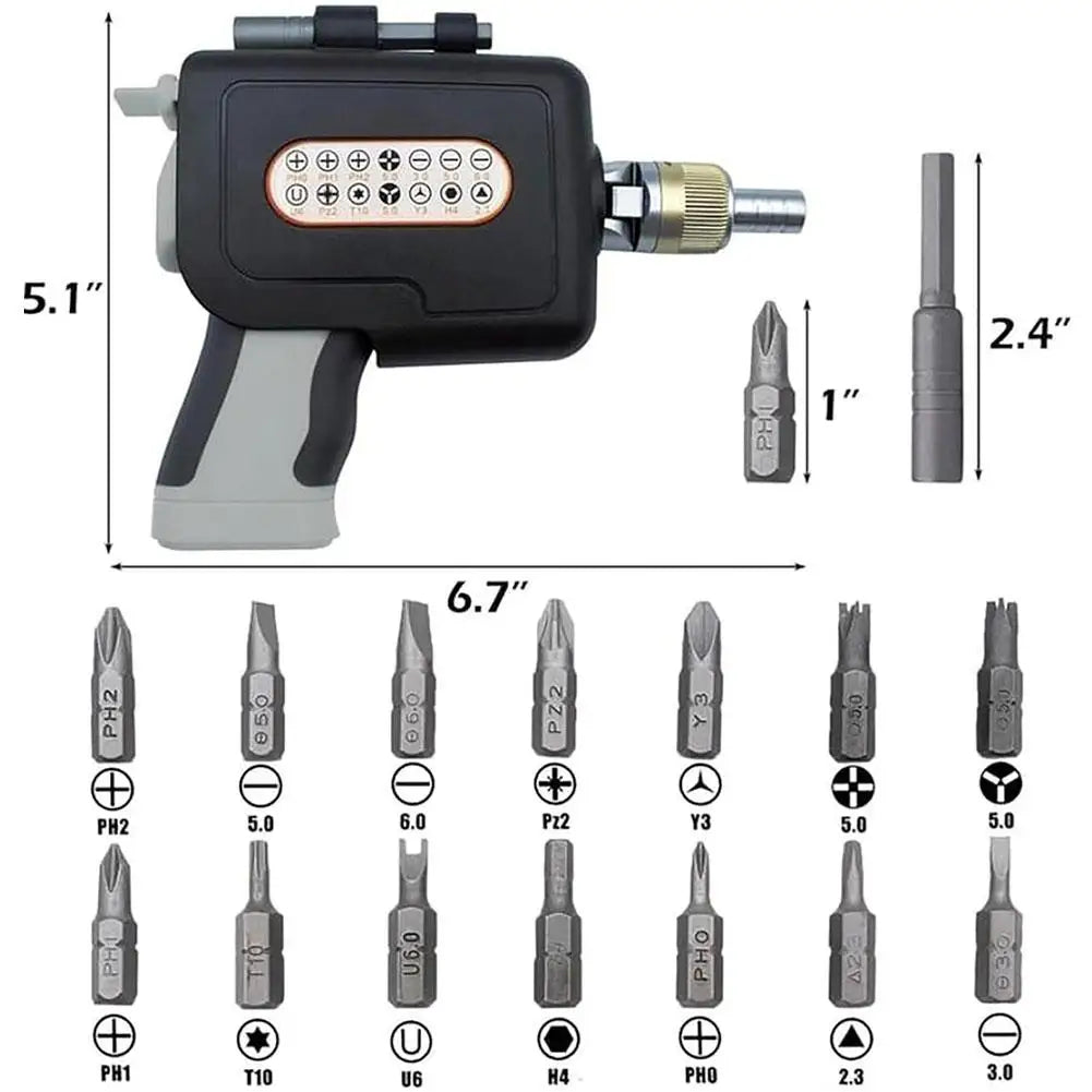Multi Functional Screwdriver Set With Ratchet And Dual Use Screwdriver Double Headed Mini Screwdriver Extendable And Effortless