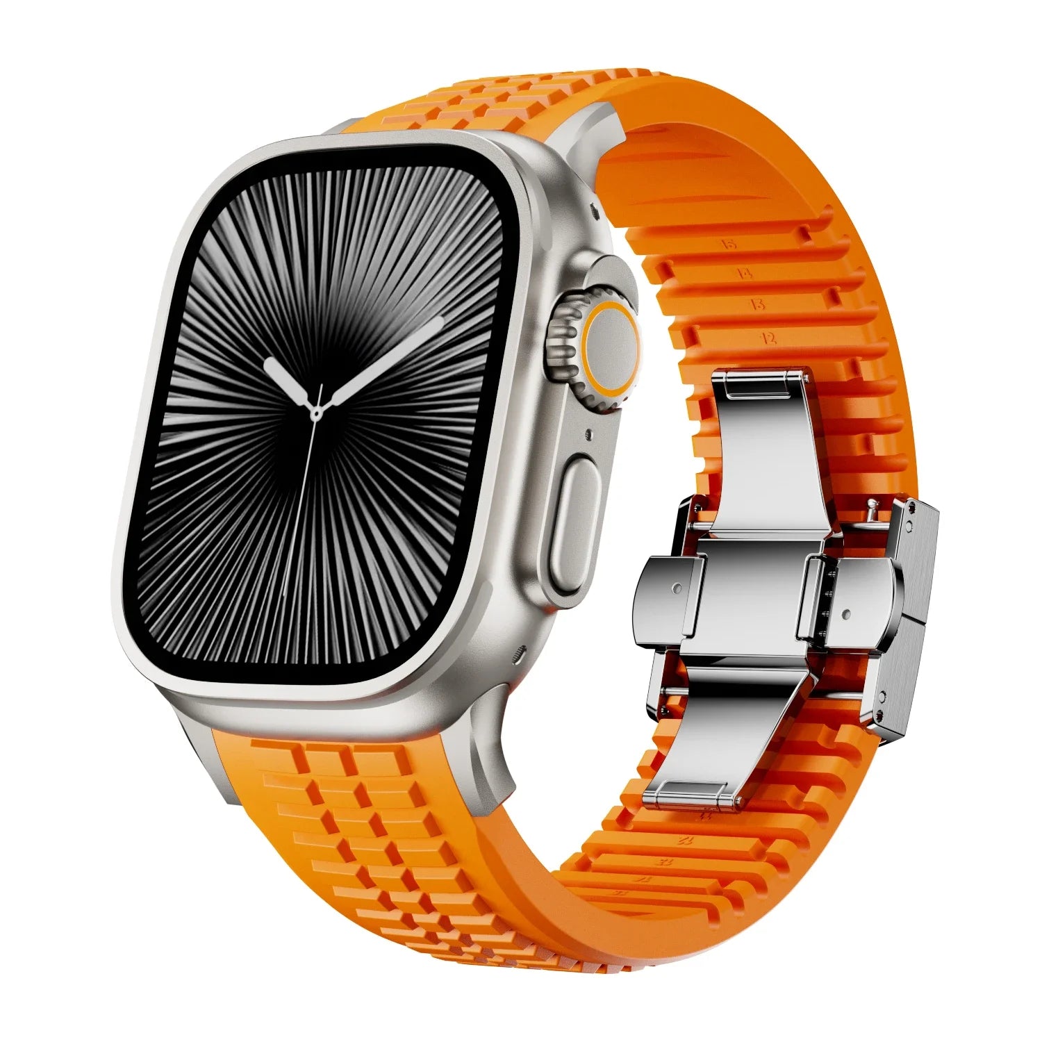 Sport Silicone Band For Apple Watch Ultra 2 Series 10 9 8 7 6 SE 5 4 Luxury Strap For iWatch 44mm 45mm 46mm 49mm Bracelet Correa