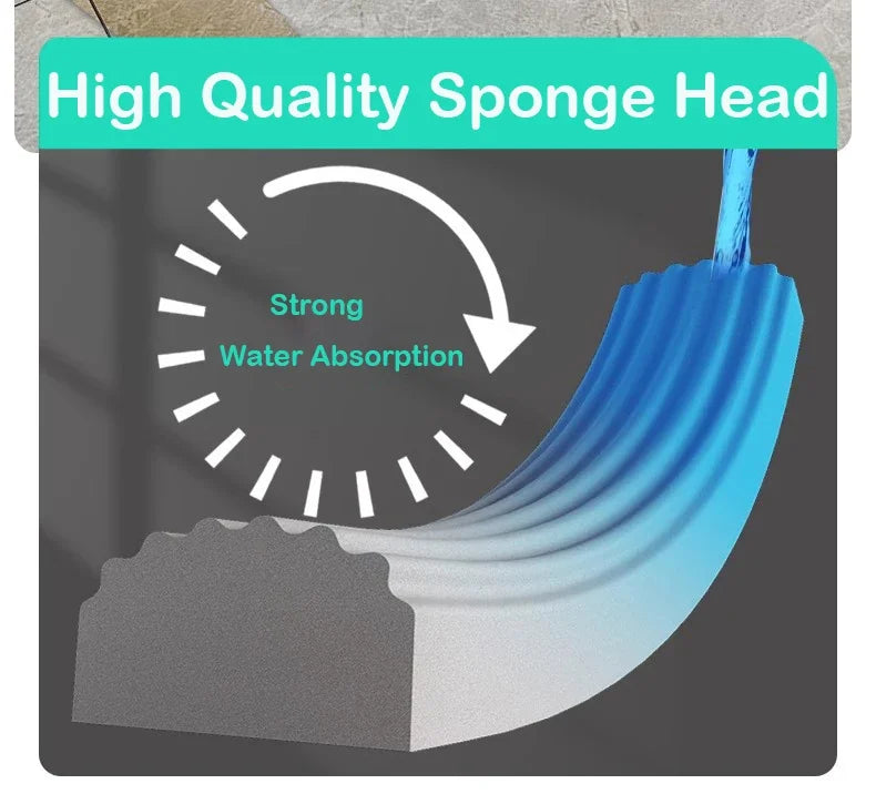 Powerful Squeeze Mini Mop Folding Home Cleaning Mops With Sponge Self-squeezing Floor Washing Mops Desk Window Car Clean Tools