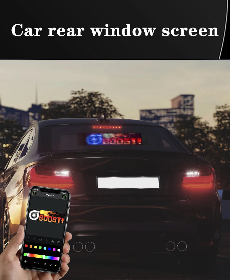 LED Matrix Pixel Panel USB 5V Flexible Addressable RGB Pattern Graffiti Scrolling Text Animation Display Car Shop Bluetooth APP