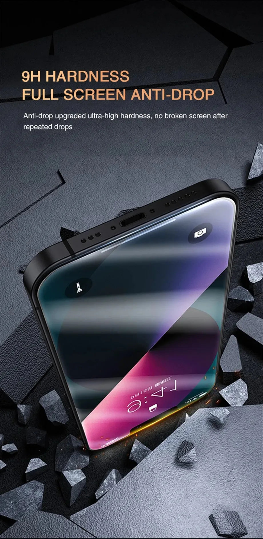 1-4Pcs Anti-spy Tempered For IPhone 15 14 13 12 11Pro Full Cover Privacy Screen Protector For IPhone X XS Max XR Glass