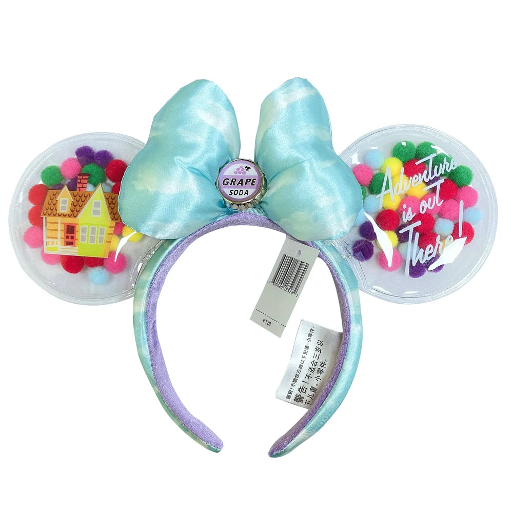 2025 Disney Mickey Mouse Ear Headband Amusement Park Hair Hoop Fish scale sequin mesh Party Headwear Girl Toy Birthday