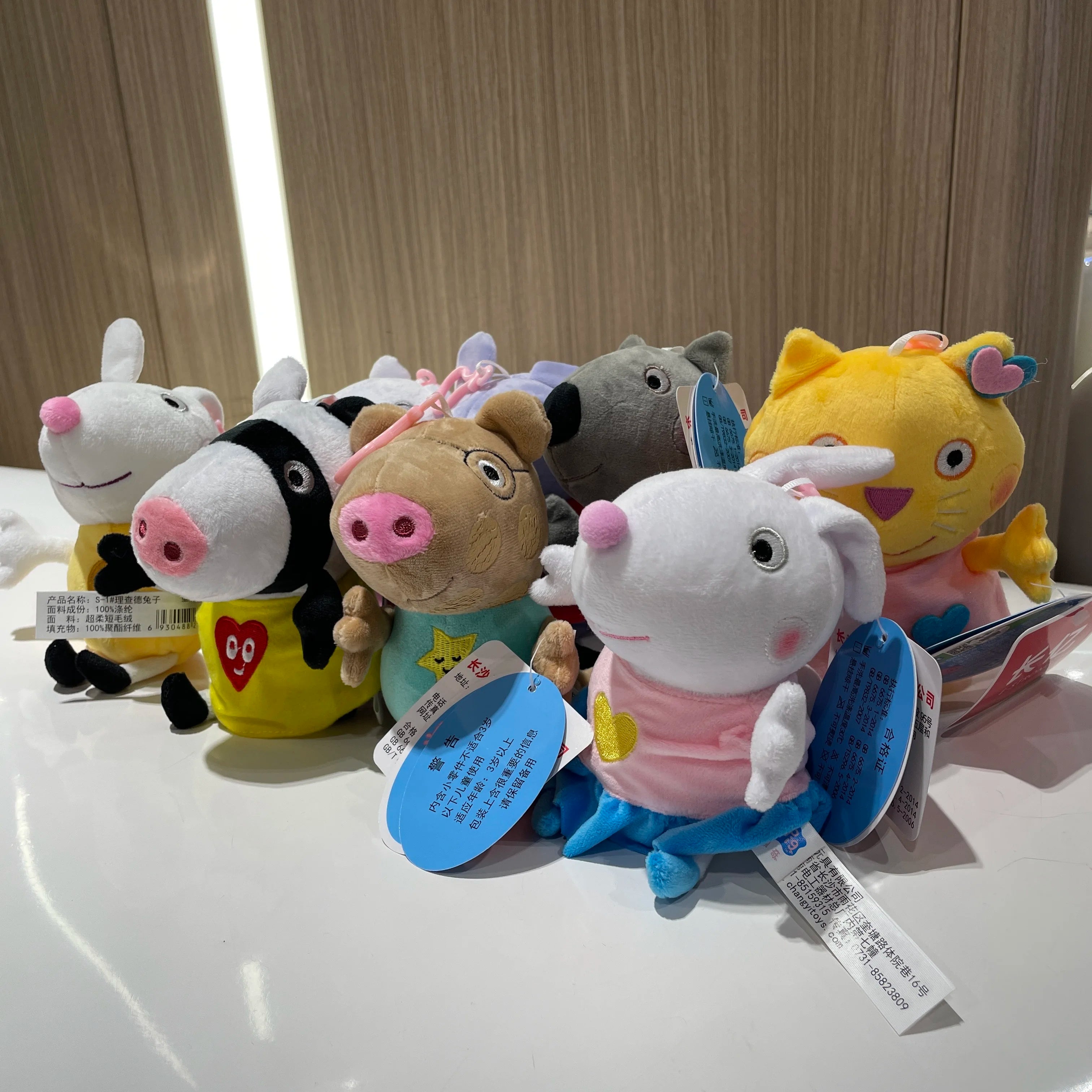 19cm 100% Genuine PEPPA PIG Stuffed Soft Doll Peppa George Zoe Suzy Rebecca Emily Danny Pedro bear Dinosaur Children Plush toy