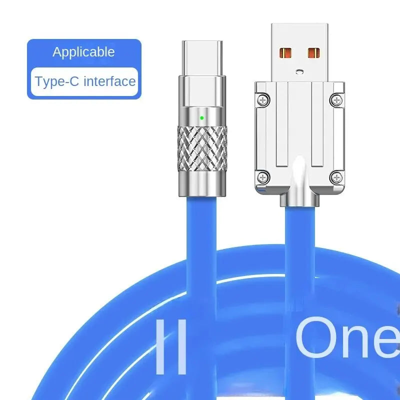 120W 6A Super Fast Charge Type C Liquid Silicone Cable Quick Charge 1M USB Cable Usb C Charger Cable for Huawei Samsung Xiaomi
