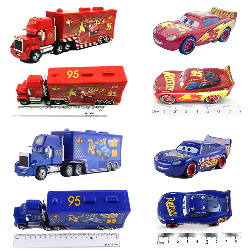 Cars 2 Disney Pixar Racing 3 1 Toy Lightning McQueen Jackson Storm Chick Hicks Mack Truck Collection Die Metal Model kids Gift