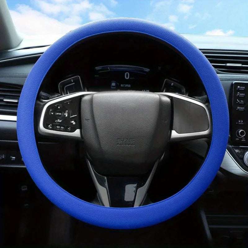 Silicone steering wheel cover elastic glove fit soft touch can choose from various colors of car interior decoration DIY parts