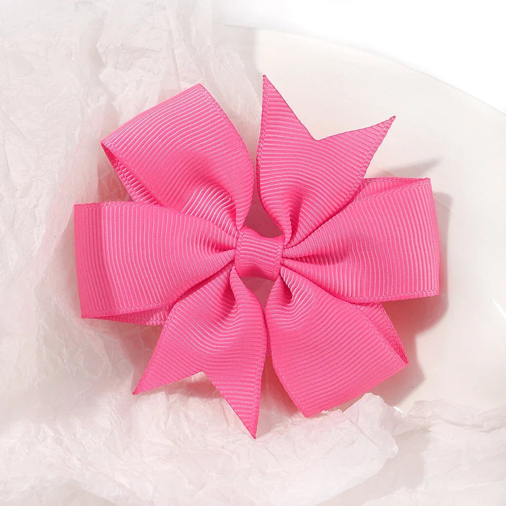 20/40Pcs Sweet Random Candy Color Bow Hair Clip Set for Baby Girls Cute Ribbon Hairpin Kids Headwear Kids Hair Accessories Gifts