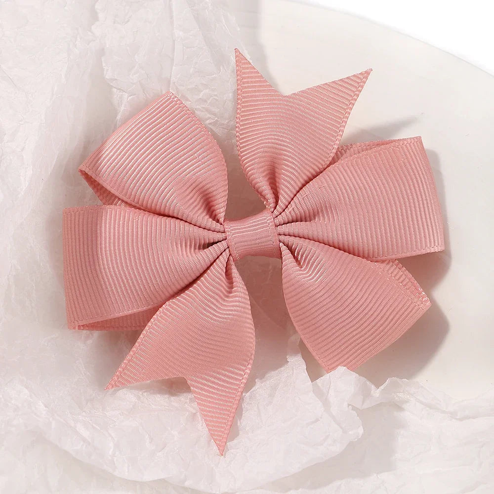 20/40Pcs Sweet Random Candy Color Bow Hair Clip Set for Baby Girls Cute Ribbon Hairpin Kids Headwear Kids Hair Accessories Gifts