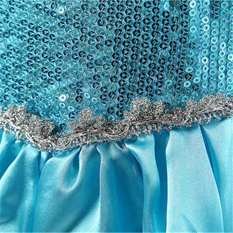 Girls Snow Queen Elsa Kids Costumes for Girl 2025 Carnival Party Prom Gown Robe-Playing Children Clothing Frozen Princess Dress