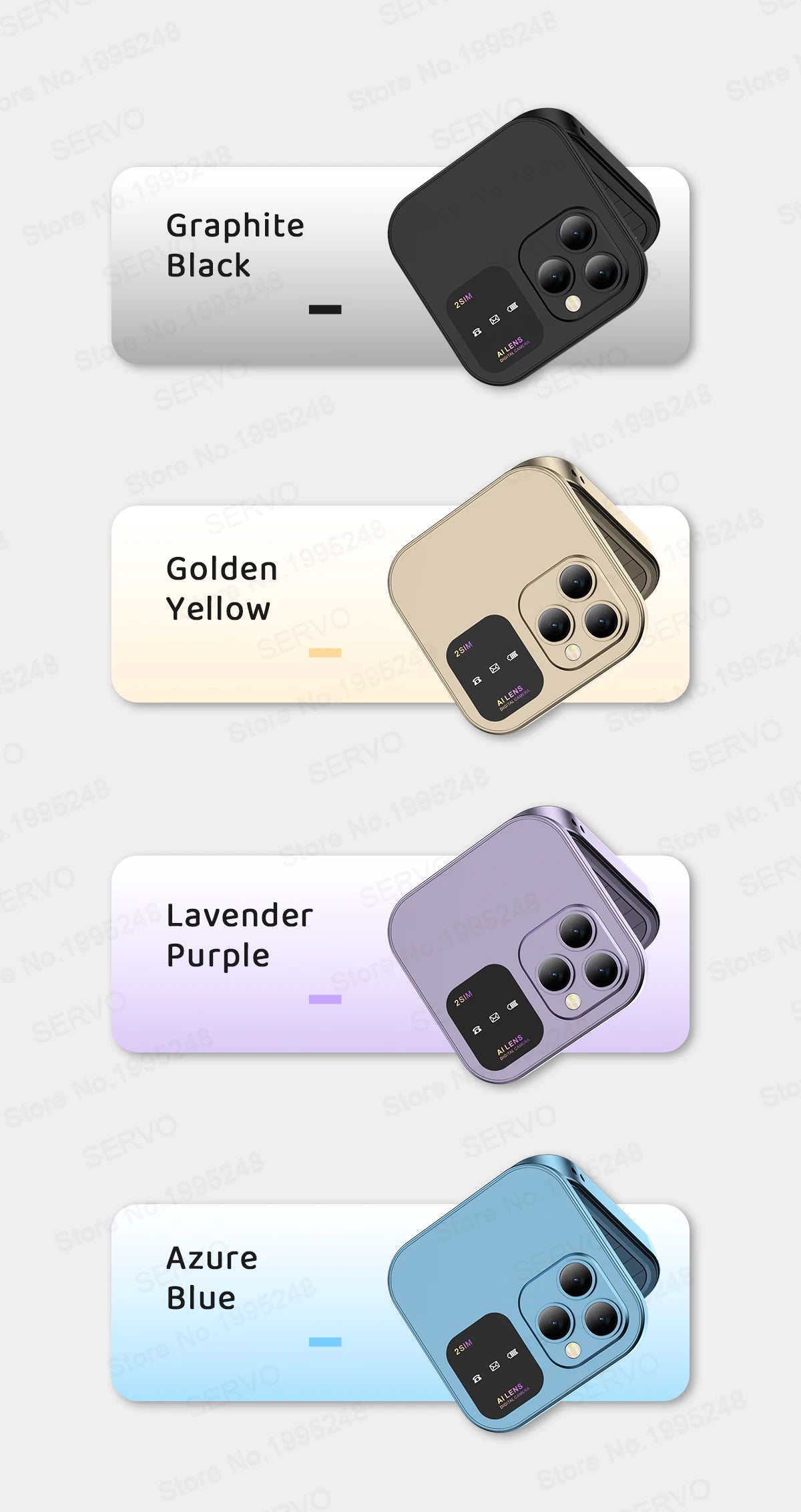 SERVO 2024 New Mini Flip Mobile Phone FM Radio Magic Voice Blacklist Speed Dial Vibration 2SIM Card Small Display Foldable Phone