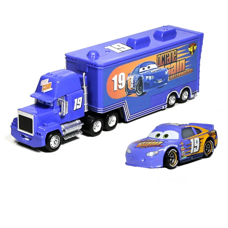 Cars 2 Disney Pixar Racing 3 1 Toy Lightning McQueen Jackson Storm Chick Hicks Mack Truck Collection Die Metal Model kids Gift