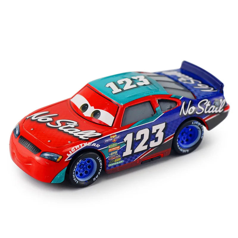 Disney Pixar Cars 3 Toys Lightning Mcqueen Race Div Fritter Miss Frank Collection 1:55 Diecast Metal Alloy Model Car Toy Gifts