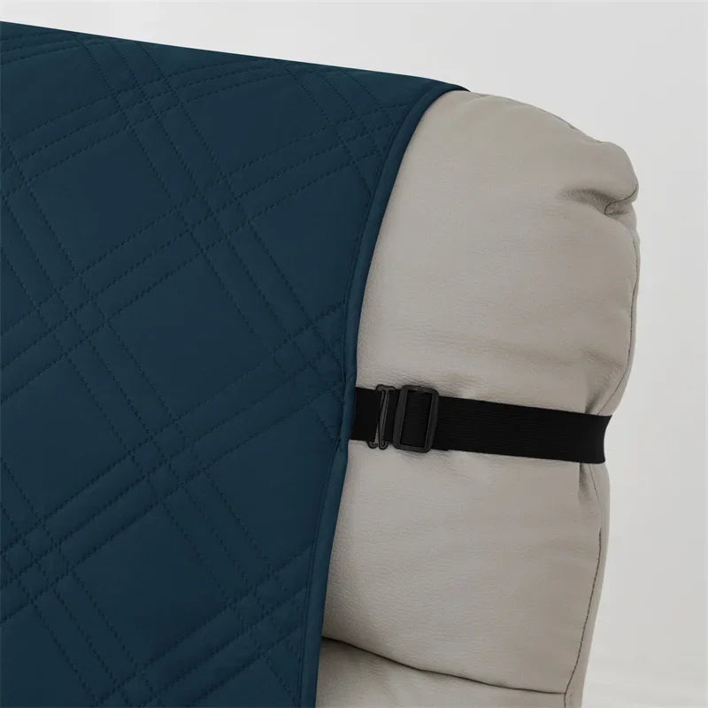 1seater Waterproof Recliner Cover Solid Color Quilted Armchair Slipcover Pet Kids Accent Couch Cushion Living Room Hotel Home